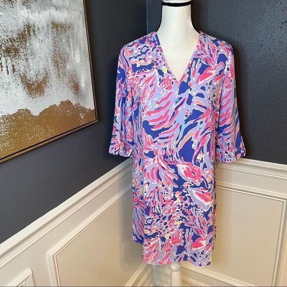 Lilly Pulitzer Arielle Dress Shrimply Chic - Picture 2 of 9